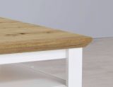 Couchtisch Universal in wei mit Artisan Eiche im Landhausstil 70 x 70 cm