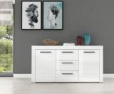 Sideboard Avio in wei Hochglanz Lack Kommode 160 x 85 cm