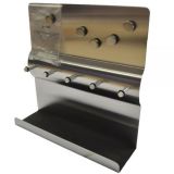 Schlsselboard Axentia in rostfreiem Edelstahl Memoboard mit 5 Magneten Schlsselbrett mit 5 Haken