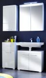 Badezimmer Unterschrank Amanda wei Hochglanz Badschrank 37 x 79 cm