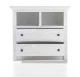 Kommode Hooge in Pinie wei Landhaus 105 x 90 cm