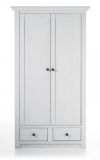 Garderobenschrank Hooge in Pinie wei Landhaus Garderobe oder groer Schuhschrank 105 x 206 cm