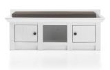Garderobe Sitzbank Hooge in Pinie wei Landhaus Garderobenbank und Schuhschrank 124 x 42 cm