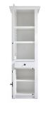 Vitrine Hooge in Pinie wei Landhaus Vitrinenschrank 63 x 207 cm