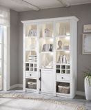 Buffet Hooge in Pinie wei Landhaus Buffetschrank mit Weinregal 147 x 207 cm