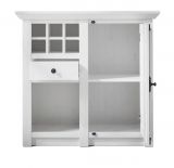 Kommode Hooge in Pinie wei Landhaus mit Weinregal 105 x 100 cm