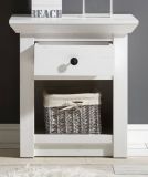 Nachttisch Hooge in Pinie wei Landhaus Nachtkommode in Komforthhe mit Schubkasten