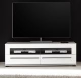 TV-Lowboard Design-D in Hochglanz wei TV-Unterteil 140 x 47 cm