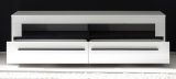 TV-Lowboard Design-D in Hochglanz wei Unterschrank 180 x 47 cm, Soft-Close