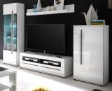 Wandboard Design-D in wei Hochglanz Wandregal 150 x 20 cm