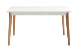 Esstisch Helge in wei und Eiche Riviera Kchentisch skandinavisch ausziehbar mit Einlegeplatte 140 / 180 x 80 cm