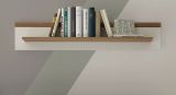 Wandboard Helge in wei und Eiche Riviera Wandregal skandinavisch 107 x 20 cm