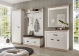 Garderobenkombination Rovola in Pinie wei / Oslo Pinie Landhaus Garderobe Set 5-tlg. 307 x 201 cm