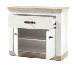 Garderobenkombination Rovola in Pinie wei / Oslo Pinie Landhaus Garderobe Set 4-tlg. 224 x 201 cm