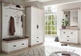 Garderobenpaneel Rovola in Pinie wei / Oslo Pinie Landhaus Wandgarderobe 107 x 153 cm