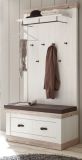 Garderobe Sitzbank Rovola in Pinie wei / Oslo Pinie Landhaus Garderobenbank 107 x 48 cm