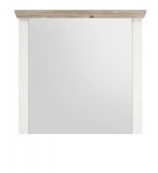 Garderobenspiegel Rovola in Pinie wei / Oslo Pinie Landhaus Spiegel 107 x 110 cm
