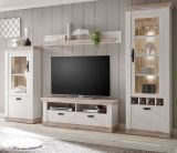 Wandboard Rovola in Pinie wei / Oslo Pinie Landhaus Wandregal 150 x 20 cm