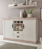 Sideboard Rovola in Pinie wei / Oslo Pinie Landhaus Kommode 168 x 104 cm