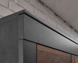 Garderobenschrank Ward in Old Used Wood Shabby Design mit Matera grau Garderobe oder groer Schuhschrank 65 x 201 cm