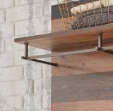 Garderobenkombination Ward in Old Used Wood Shabby Design mit Matera grau Garderobe Set 4-teilig 192 x 200 cm