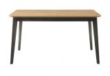 Esstisch Ronson in Artisan Eiche und schwarz Kchentisch skandinavisch ausziehbar mit Einlegeplatte 140 - 180 x 75 cm