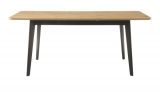 Esstisch Ronson in Artisan Eiche und schwarz Kchentisch skandinavisch ausziehbar mit Einlegeplatte 140 - 180 x 75 cm