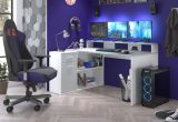 Schreibtisch Gamer in lichtgrau und wei Eckschreibtisch mit Schubkasten 160 - 200 x 92 cm Gamingtisch