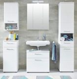 Badmbel Set Monte in wei Hochglanz Badkombination 5-teilig 164 x 189 cm