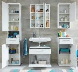 Badmbel Set Monte in wei Hochglanz Badkombination 5-teilig 164 x 189 cm