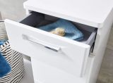 Badezimmer Waschbeckenunterschrank Monte in wei Hochglanz Badschrank 60 x 58 cm