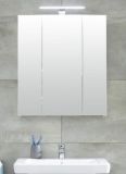 Badezimmer Spiegelschrank Monte in wei Badschrank 3-trig 60 x 74 cm