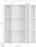 Badezimmer Spiegelschrank Monte in wei Badschrank 3-trig 60 x 74 cm