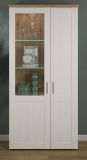 Vitrine Shade in Andersen Pinie wei und Artisan Eiche Landhaus Vitrinenschrank 95 x 194 cm
