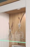 Vitrine Shade in Andersen Pinie wei und Artisan Eiche Landhaus Vitrinenschrank 95 x 194 cm