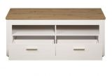 TV-Lowboard Shade in Andersen Pinie wei und Artisan Eiche Landhaus TV-Unterteil mit Komforthhe 148 x 59 cm