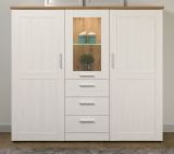 Highboard Shade in Andersen Pinie wei und Artisan Eiche Landhaus 159 x 140 cm