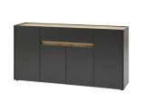 Sideboard Center in grau matt und Wotan Eiche Kommode 170 x 87 cm