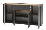 Sideboard Center in grau matt und Wotan Eiche Kommode 170 x 87 cm