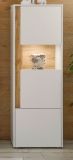 Vitrine Center in wei und Wotan Eiche Vitrinenschrank 50 x 155 cm