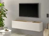 TV-Lowboard Center in wei und Wotan Eiche TV-Unterteil hngend 150 x 35 cm Hngeschrank