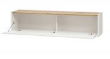 TV-Lowboard Center in wei und Wotan Eiche TV-Unterteil hngend 150 x 35 cm Hngeschrank