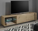 TV-Lowboard Louna in Eiche Artisan und Graphit grau TV-Unterteil 188 cm, Push-To-Open