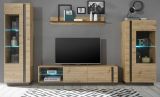 TV-Lowboard Louna in Eiche Artisan und Graphit grau TV-Unterteil 188 cm, Push-To-Open