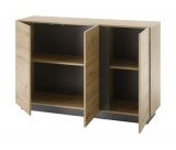 Sideboard Louna in Eiche Artisan und Graphit grau Kommode 138 x 91 cm