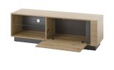 Wohnwand Louna in Eiche Artisan und Graphit grau Wohnkombination 4-teilig 290 x 194 cm Schrankwand