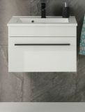 Waschbeckenunterschrank MIT Waschbecken Design-D in wei Hochglanz Waschtisch Set hngend 60 x 44 cm