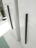 Badm�bel Set Design-D in wei� Hochglanz und schwarz Badkombination MIT Waschbecken 115 x 200 cm