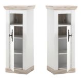 Badezimmer Kommode Rovola in Pinie wei / Oslo Pinie Landhaus Badmbel Midischrank 42 x 120 cm
