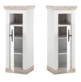 Badkombination Rovola in Pinie wei / Oslo Pinie Landhaus Badmbel Set 5-tlg. 184 x 200 cm